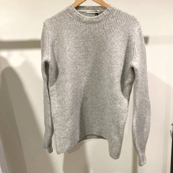 WOOL GREY KNIT SWEATER, MAISON MERE - Picture 7 of 8